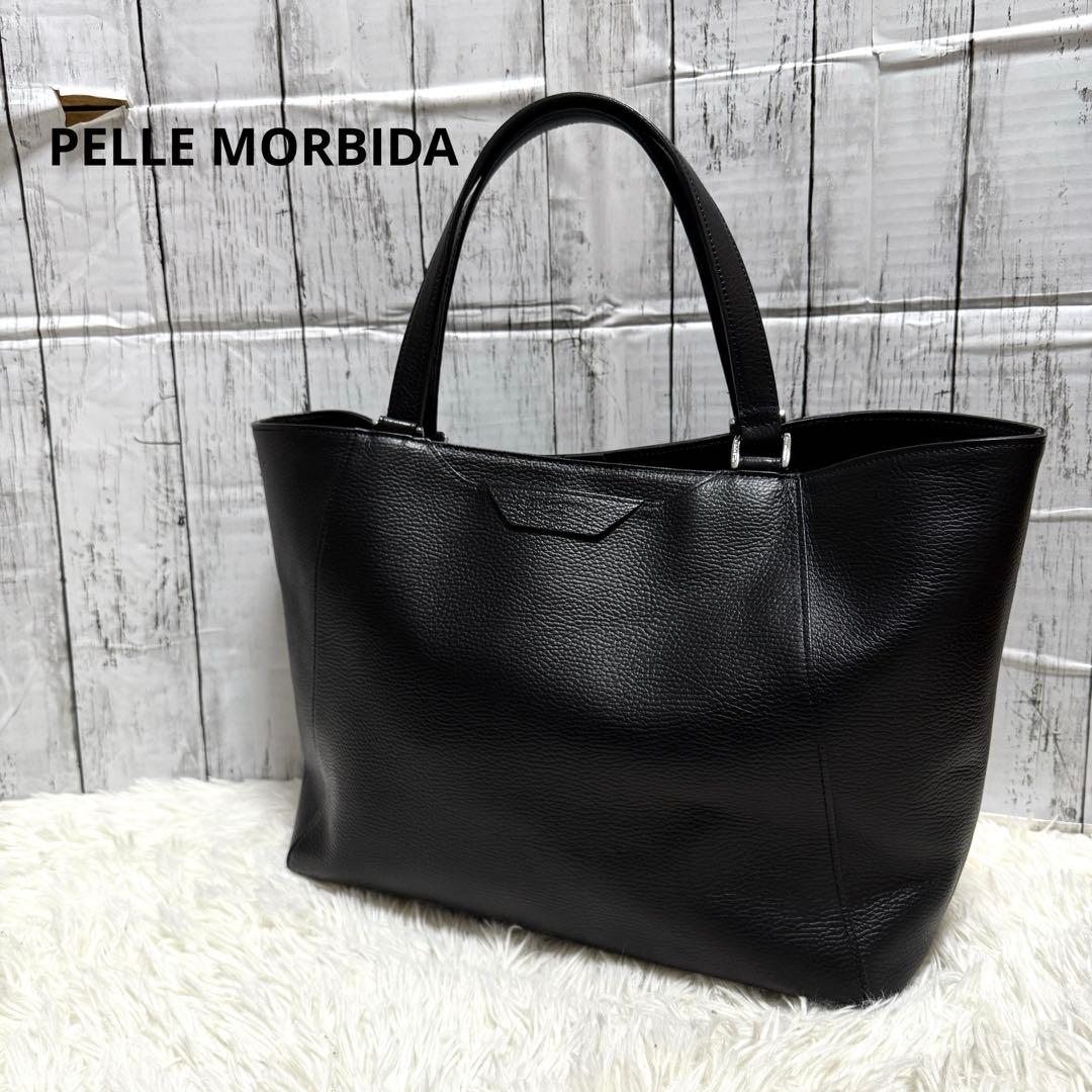 極美品✨PELLE MORBIDA トートバッグ オールレザー ブラック 黒