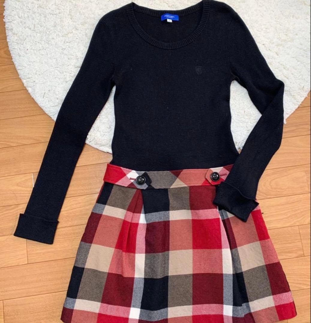 ブルーレーベルクレストブリッジ　ワンピースM38 バーバリー