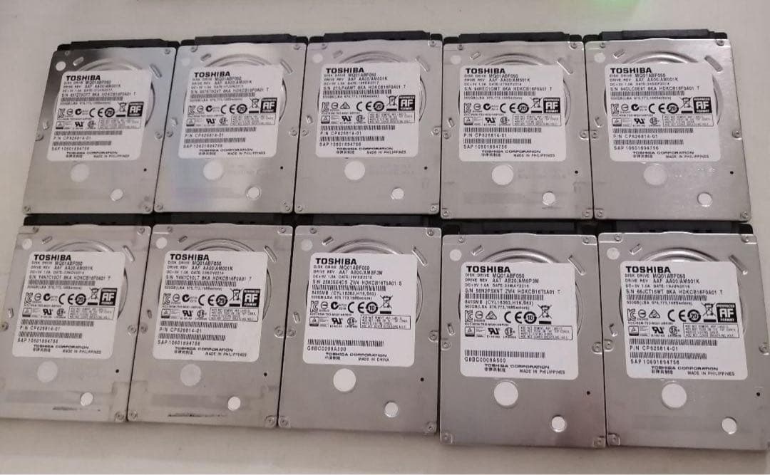 専用出品 東芝　HDD 2.5インチ　500GB　10点セット