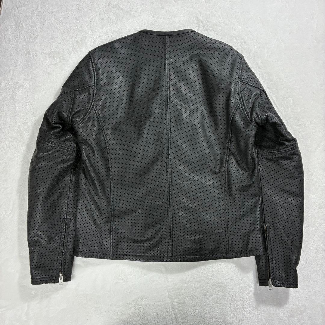 h*a様 極美品✨KADOYA K‘S LEATHER パンチングレザー ライダ