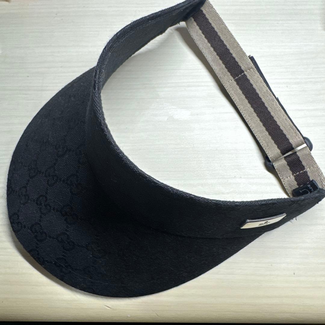Gucci GGパターン ブラック サンバイザー