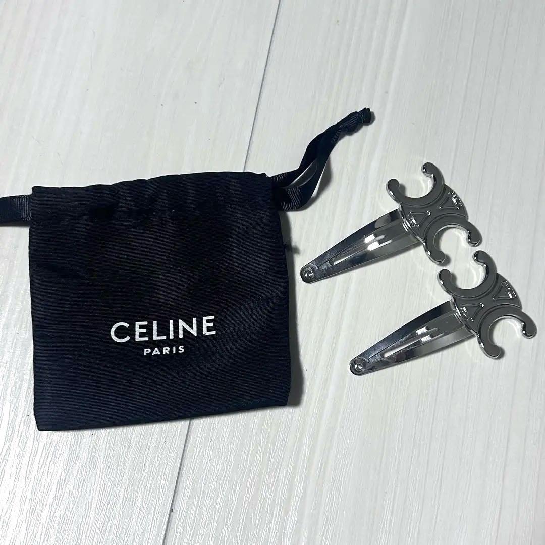 CELINE ヘアピン ヘアクリップ シルバー