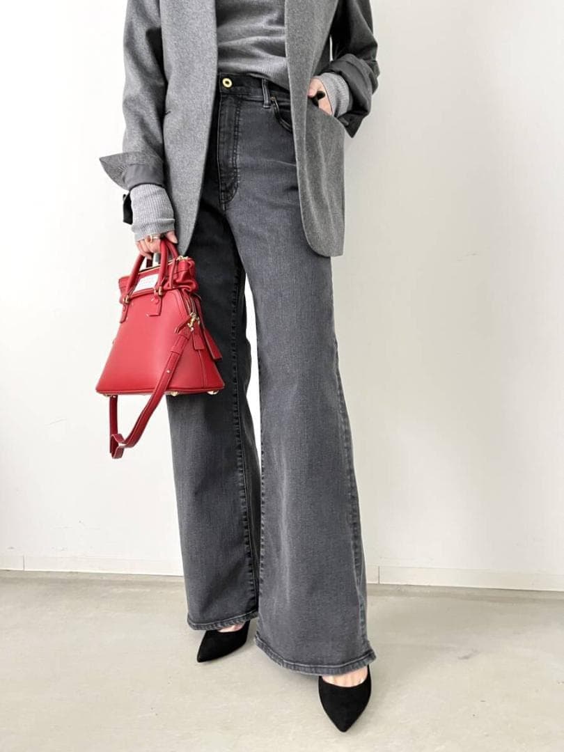 未使用 アパルトモン GOOD GRIEF ダメージドヘムワイドレッグデニム M