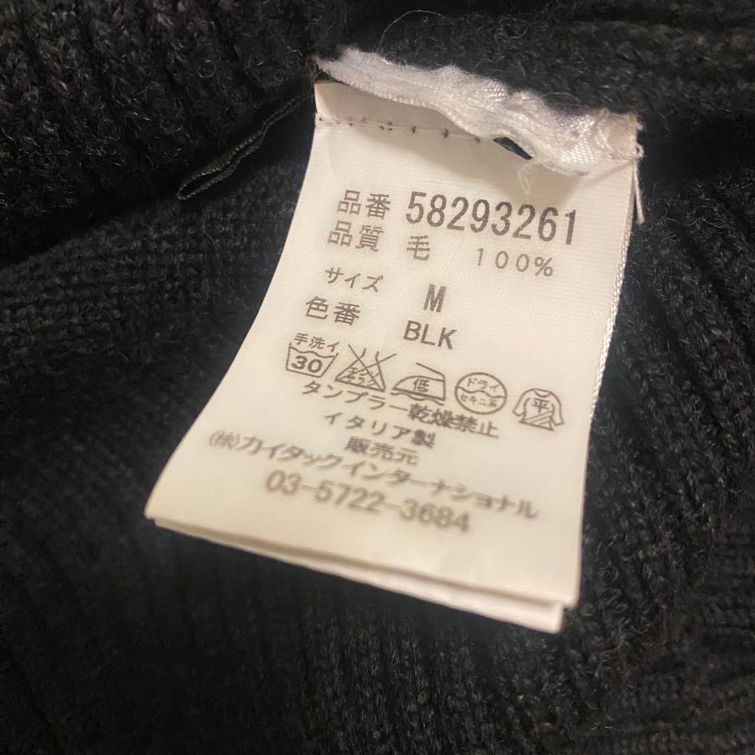 希少✨ イタリア製 ベルスタッフ セーター ハーフボタン リブ編みダークグレー