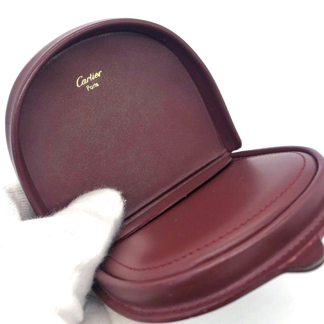 未使用級✨カルティエ レザー　ケース ボルドー