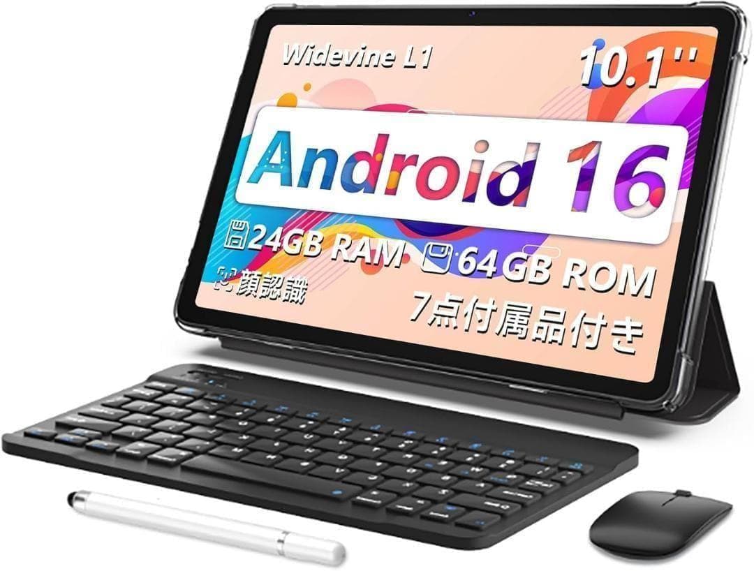 Android 16 10.1インチ Wi-Fiモデル タブレット24GB