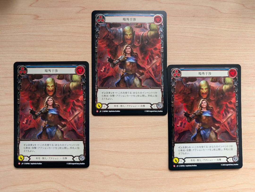 場外干渉 CF 3枚 flesh and blood