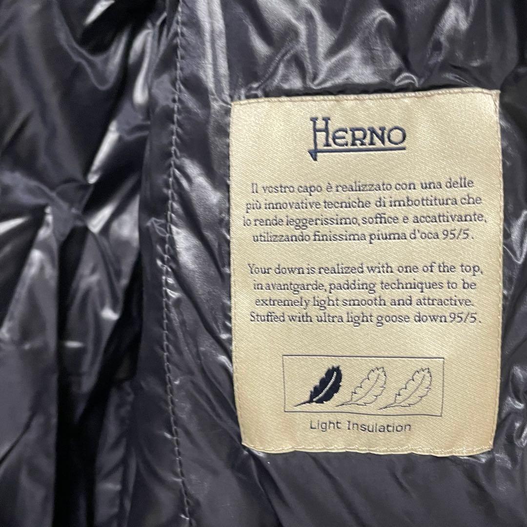 XXLサイズ　ヘルノ　ダウンコート　ロング　ブラック　44 ファー