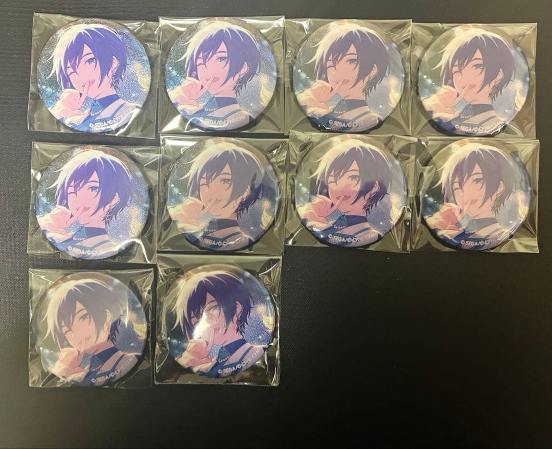 A*K様 プロセカ　グリッター缶バッジ　KAITO