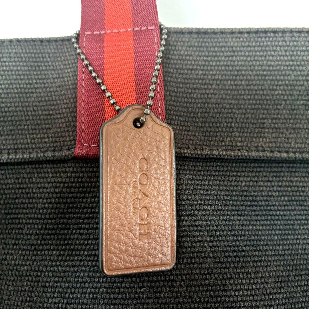 人気色　COACH トートバッグ アクア キャンバス カラーブロック