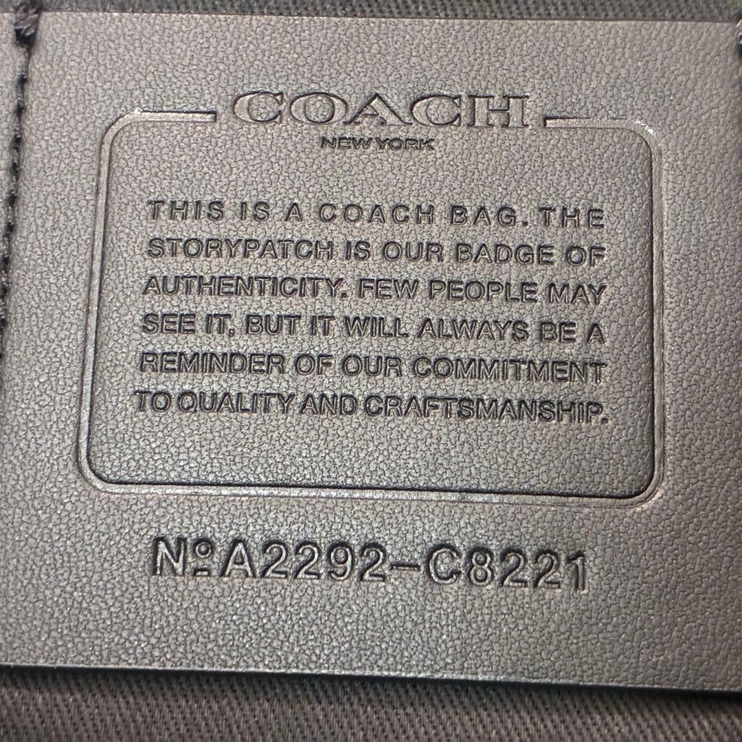 人気色　COACH トートバッグ アクア キャンバス カラーブロック