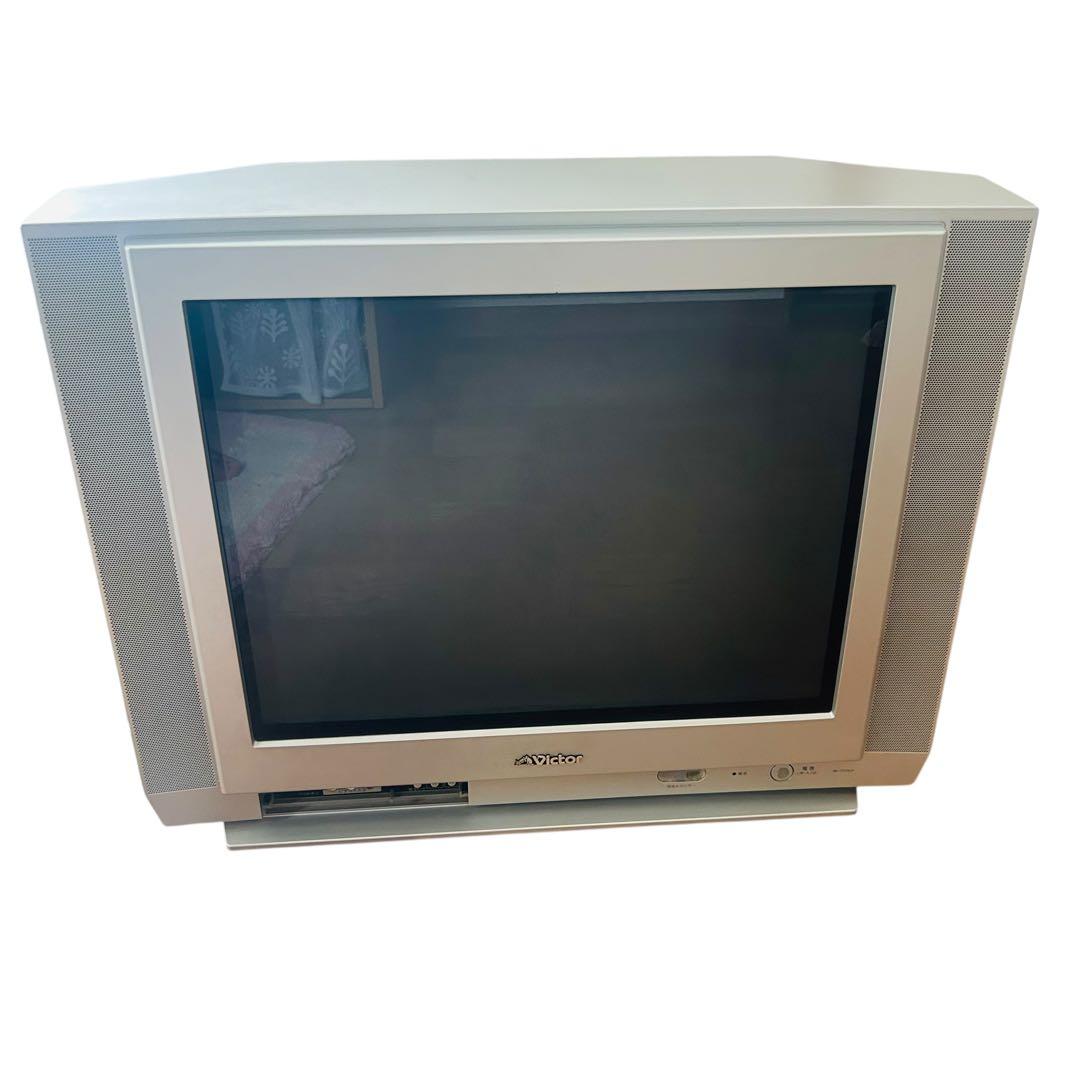 21型ブラウン管テレビ シルバー　ビクター