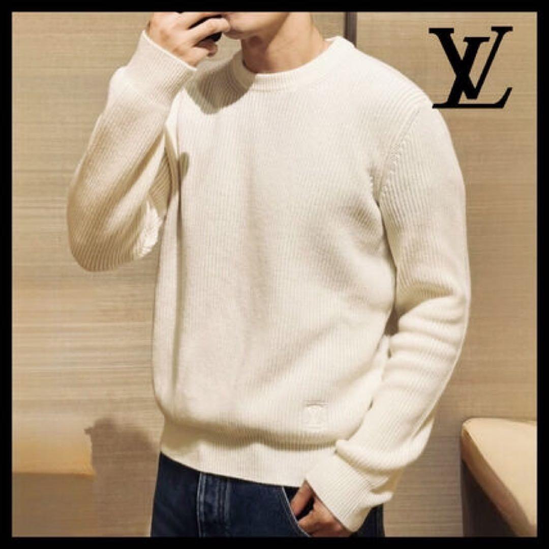 新作 ヴィトン 本物 エンブロイダリー シグネチャー カシミヤ クルーネック S