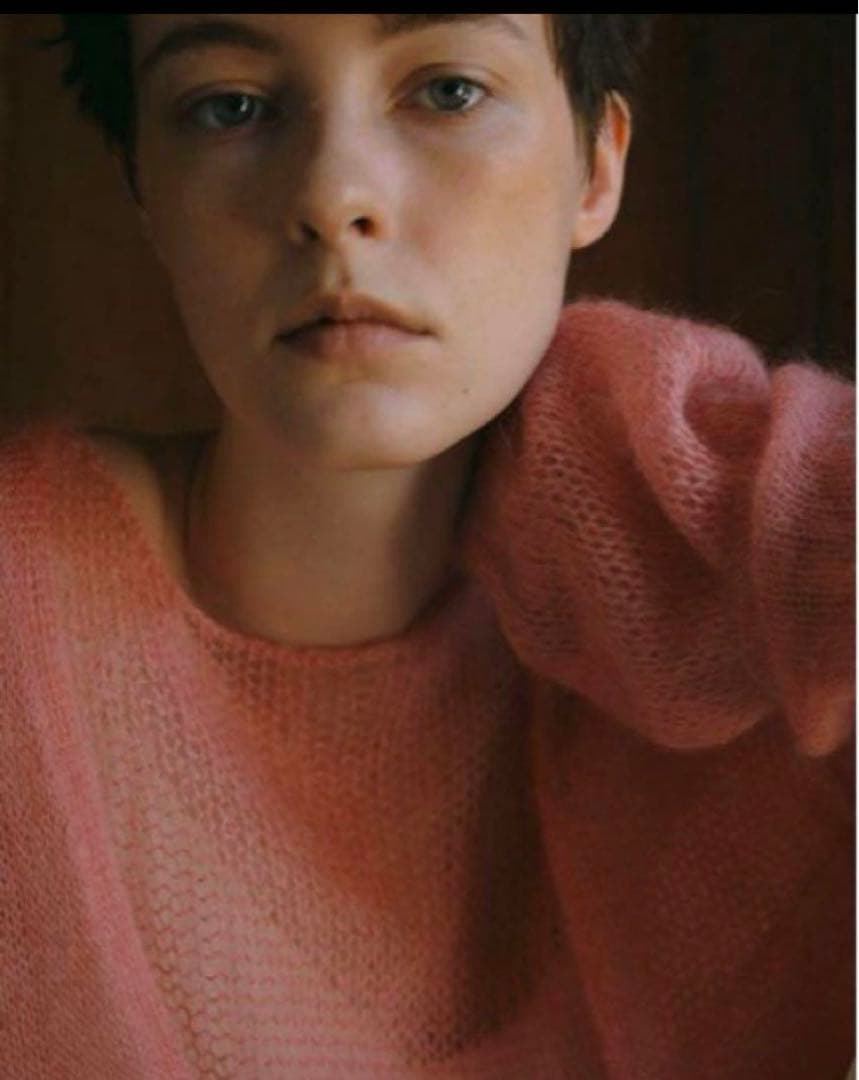 しの⭐︎タグ付新品エトレトウキョウスリーブモヘアプルオーバーピンク