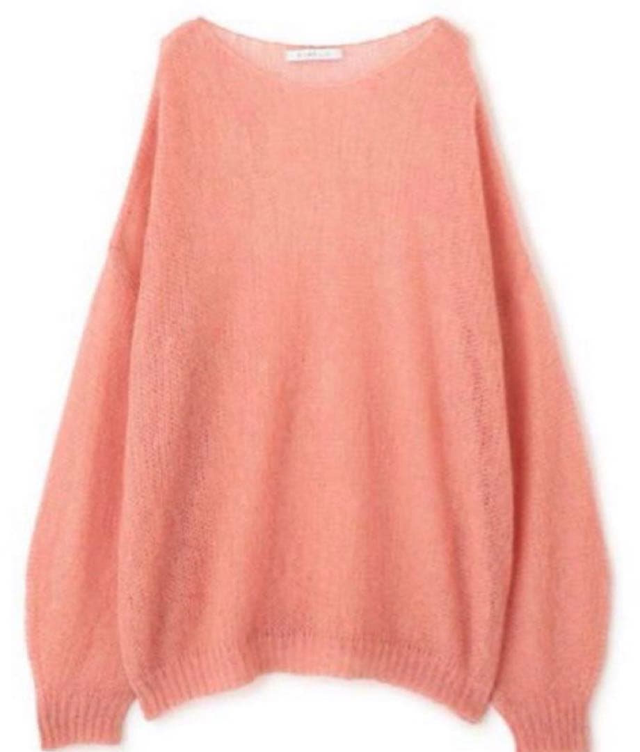 しの⭐︎タグ付新品エトレトウキョウスリーブモヘアプルオーバーピンク