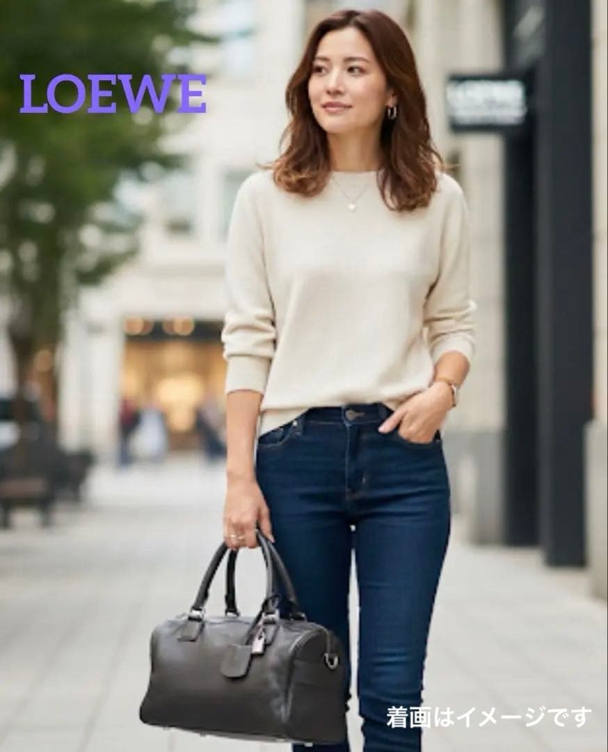 ★美品 LOEWE ロエベ ミニボストン アナグラム アメ レザー 本革