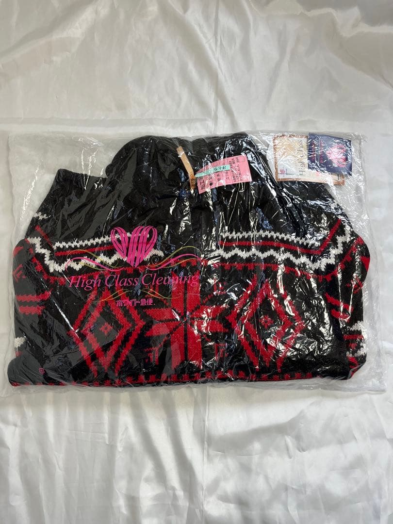 ポロ　ラルフローレン　ノルディックセーター　ショール　ブラック　Lサイズ