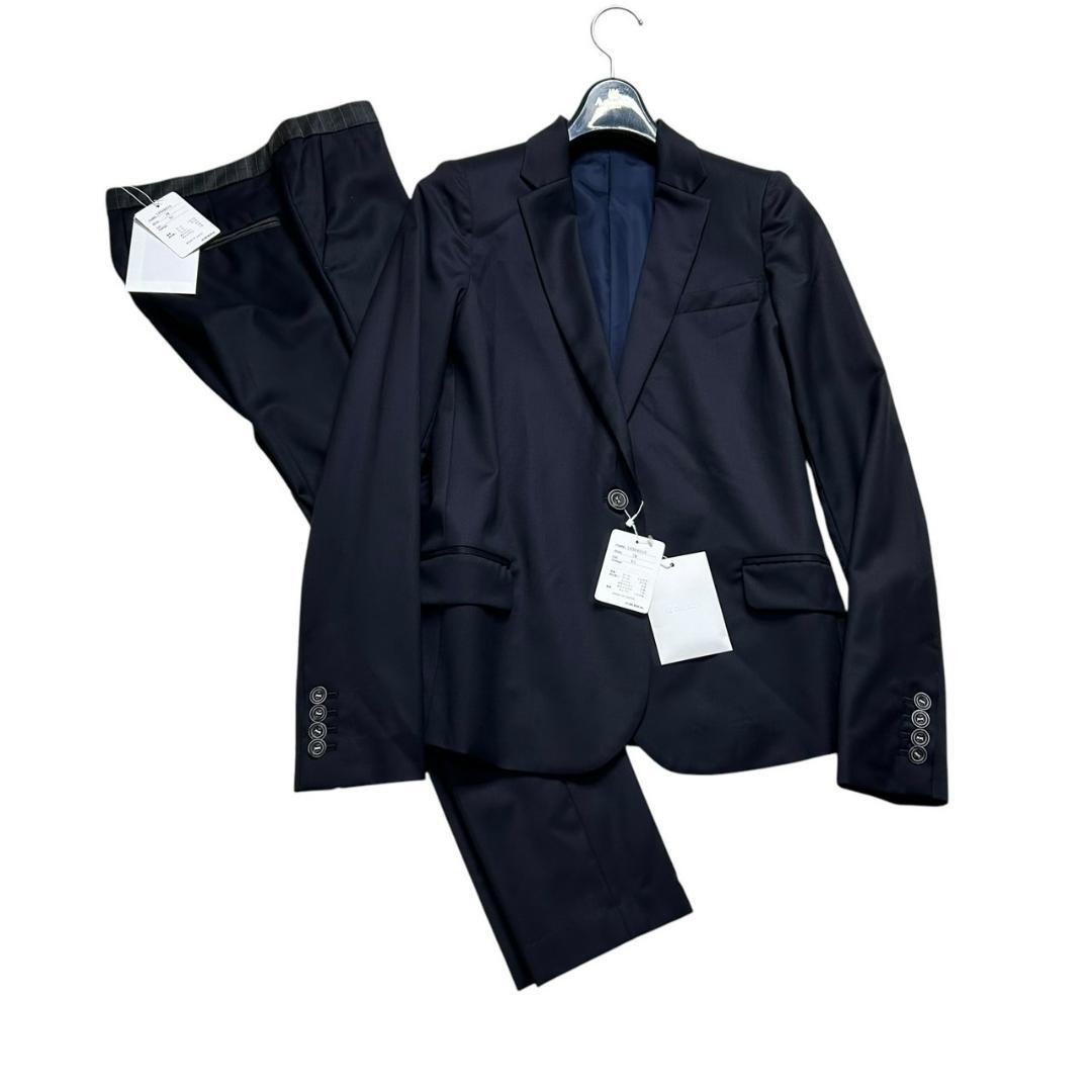タグ付き未使用　ルシェルブルー　パンツスーツ　セットアップ　ネイビー　38