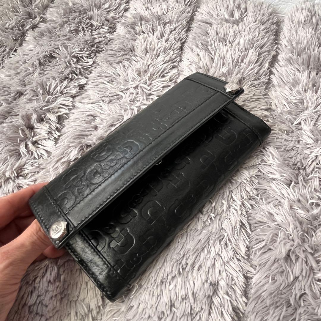 美品✨GUCCI ホースビット柄　レザー　Wホック ブラック　ロゴ金具　メンズ