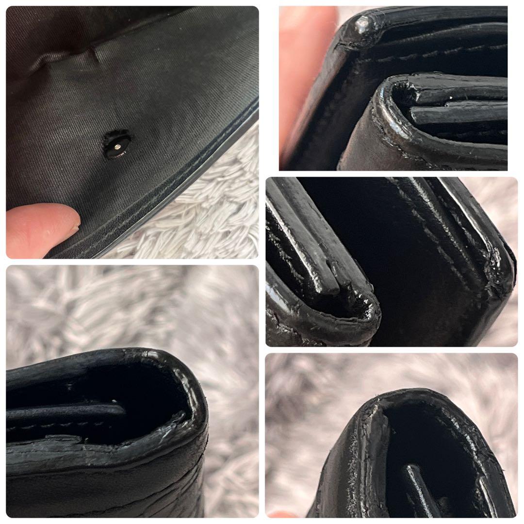 美品✨GUCCI ホースビット柄　レザー　Wホック ブラック　ロゴ金具　メンズ