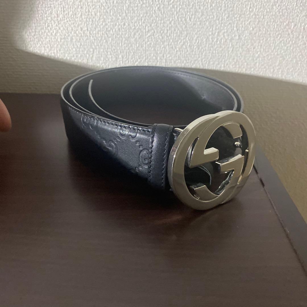 GUCCI グッチ グッチシグネチャー レザーベル 411924 メンズ