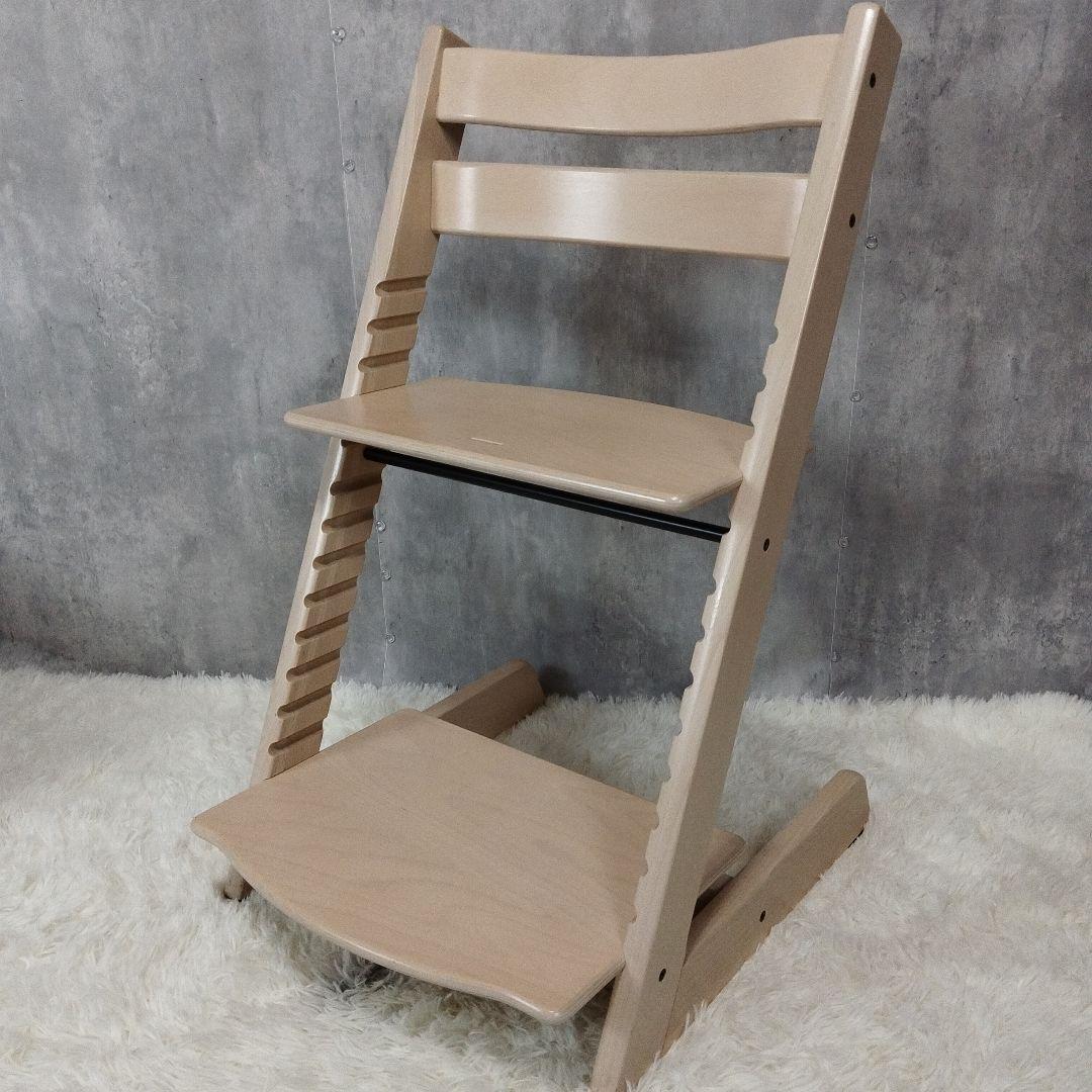 極美品　STOKKE　トリップトラップ　シリアル5　ストッケ　ホワイトウォッシュ