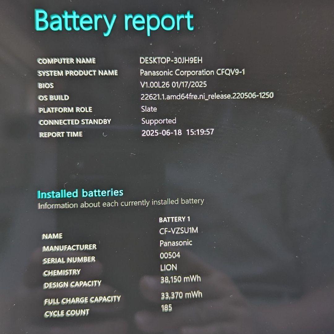 Windowsノート本体 Panasonic Let's note QV9R Core i5 10310U