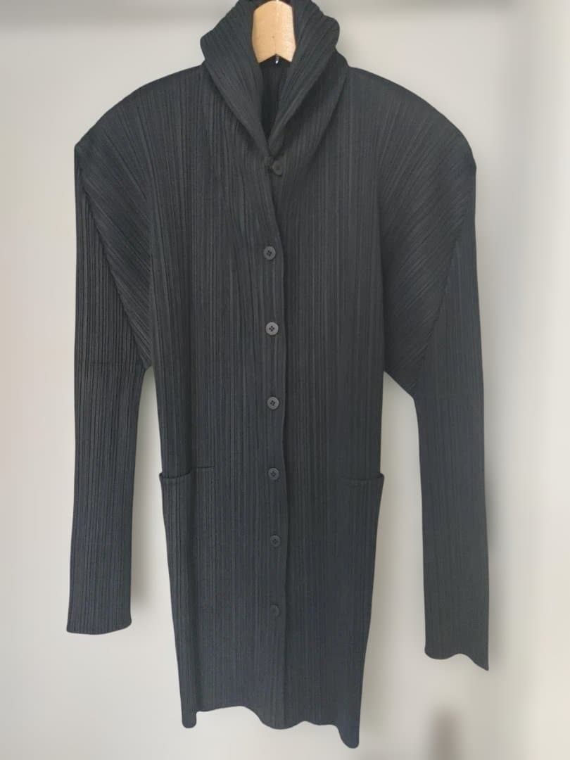 ストライプデザイン スタンドカラーコート