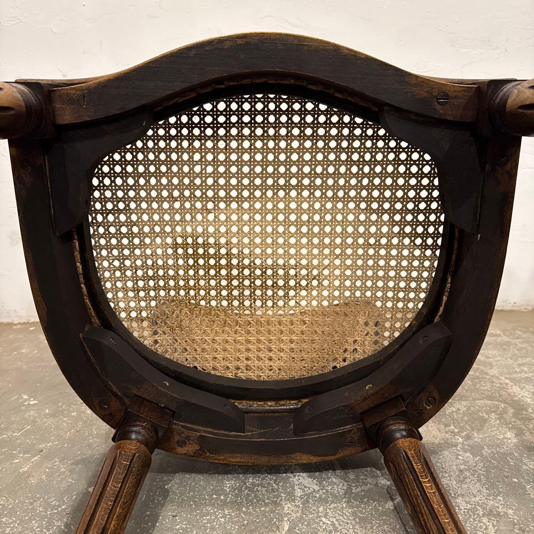 ヴィンテージ　ダイニングチェア　カフェチェア　ラタンチェア　2