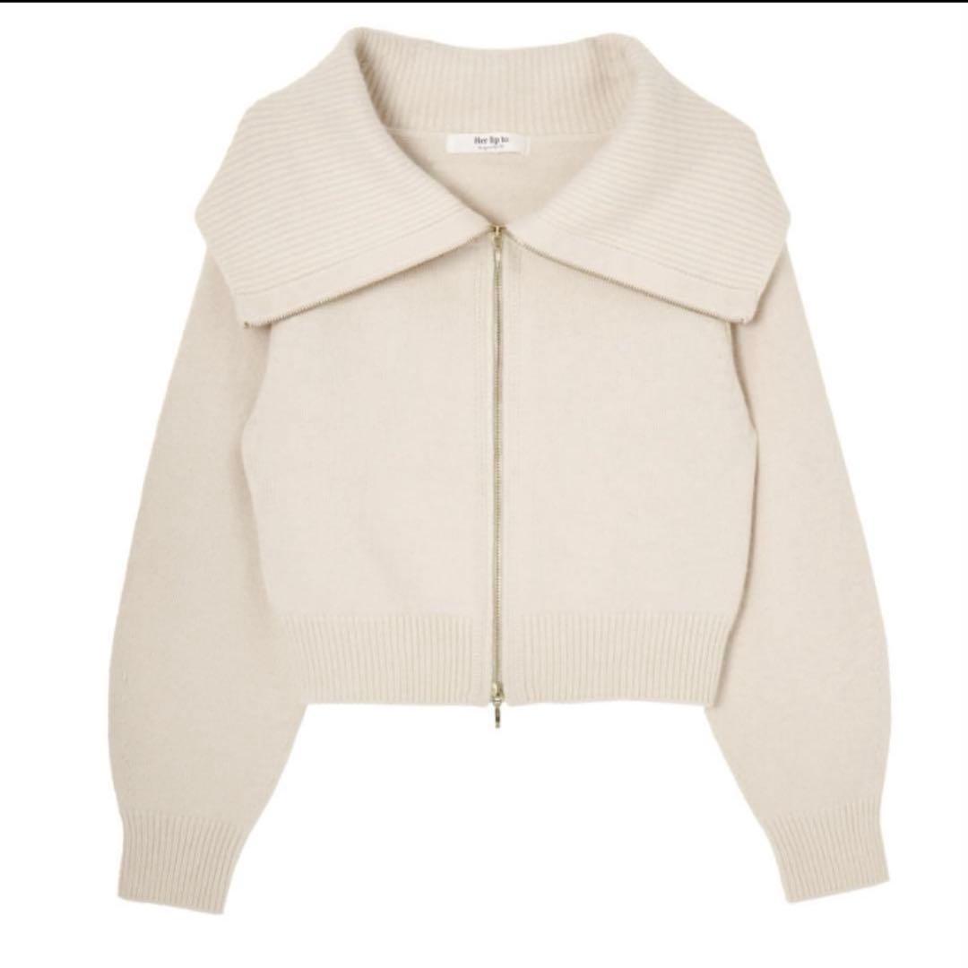 トップス herlipto BIg collar knit top