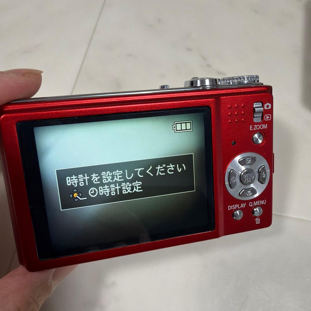 デジタルカメラ　Panasonic DMC-TZ1 レッド　メモリーカード付き