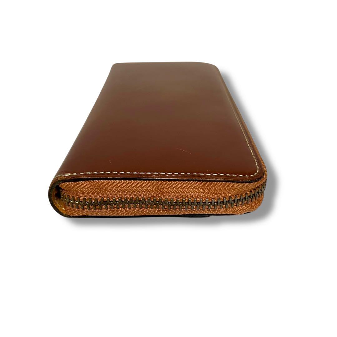 GANZO 長財布 ブライドルカジュアル レザー ブラウン ラウンドファスナー