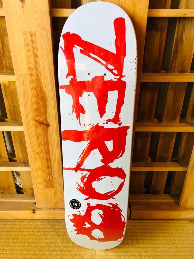 台湾製無地黒デッキテープ付き　ZERO ゼロ スケートボード8.0デッキ