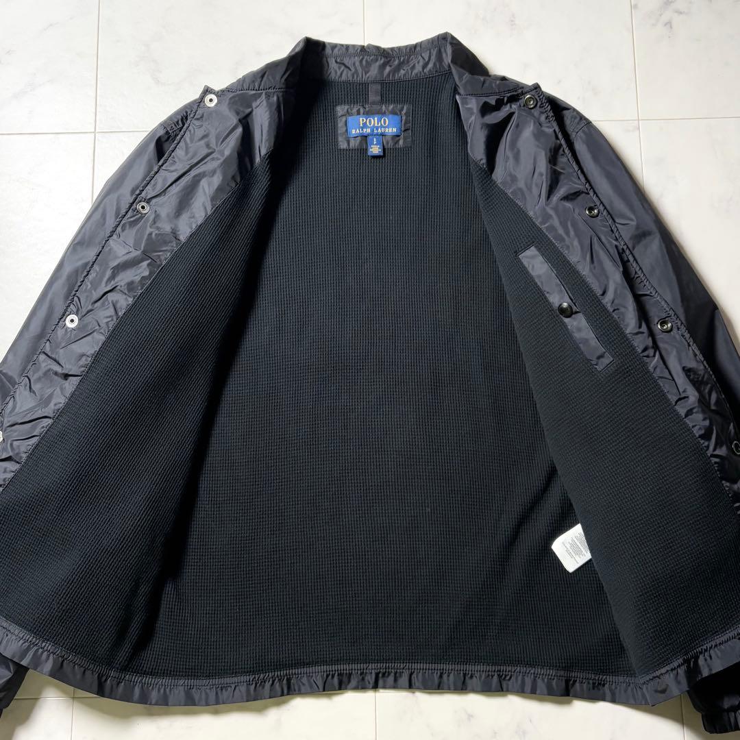 現行 ポロラルフローレン 裏地サーマル コーチジャケット バックプリント