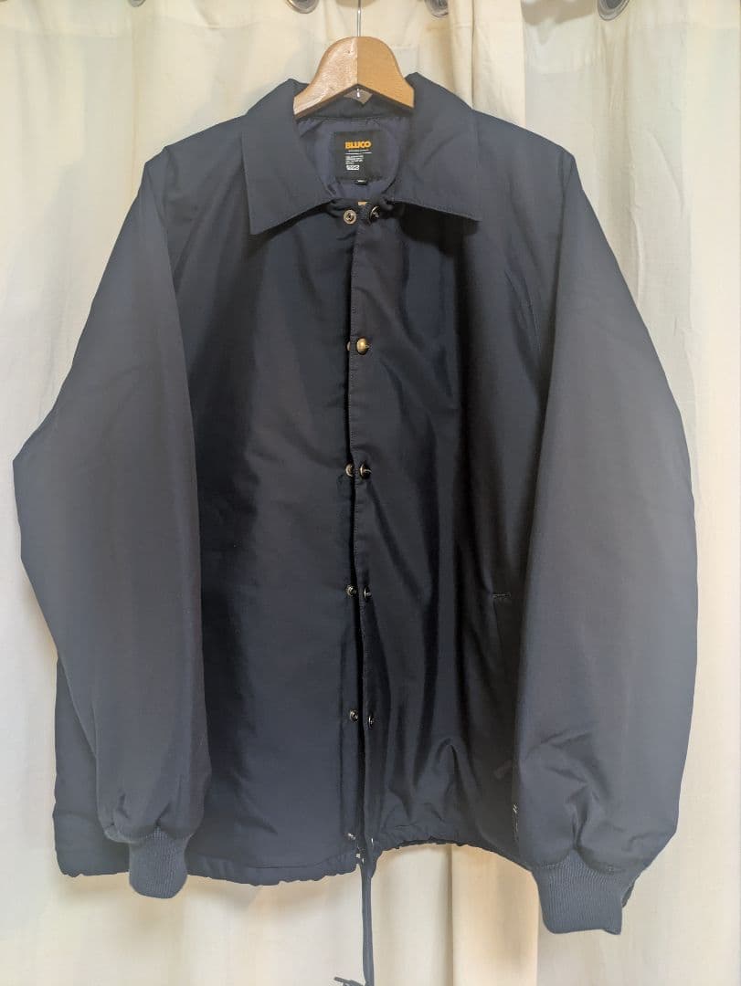 ブルコ BLUCO XL ネイビー キルティングコーチジャケット