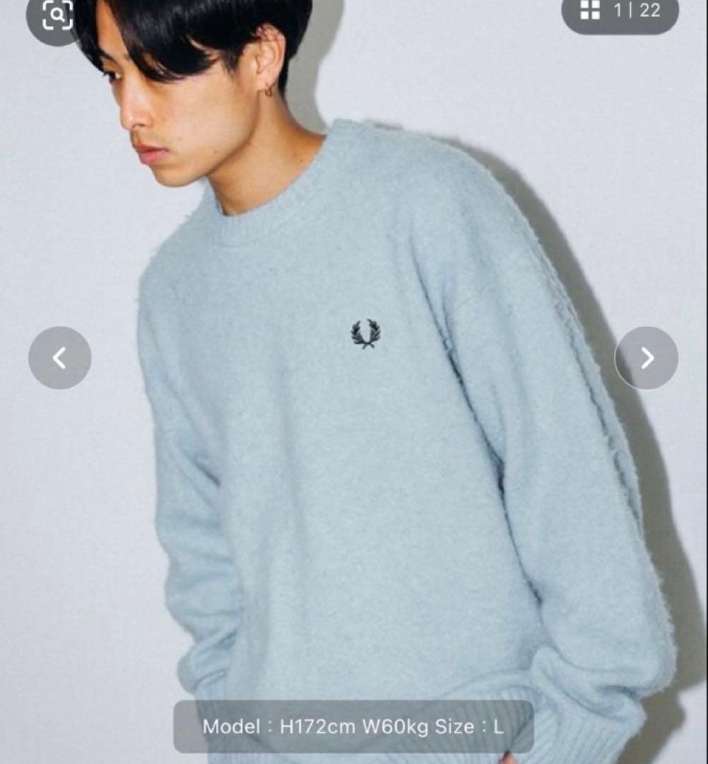 【別注】BEAMS FRED PERRY / フラッフィー クルーネックニット