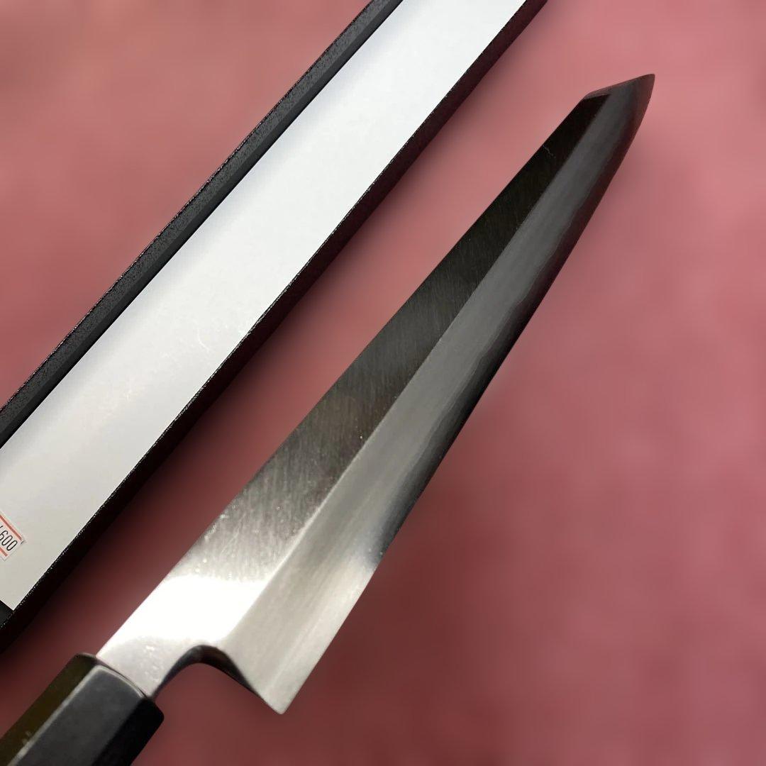 銀三　勘所切付柳刃包丁　300㎜ 尺0寸