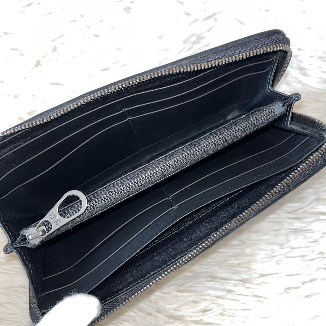 ⭐️未使用品⭐️　ボッテガヴェネタ　イントレチャート　ロングウォレット　ブラック