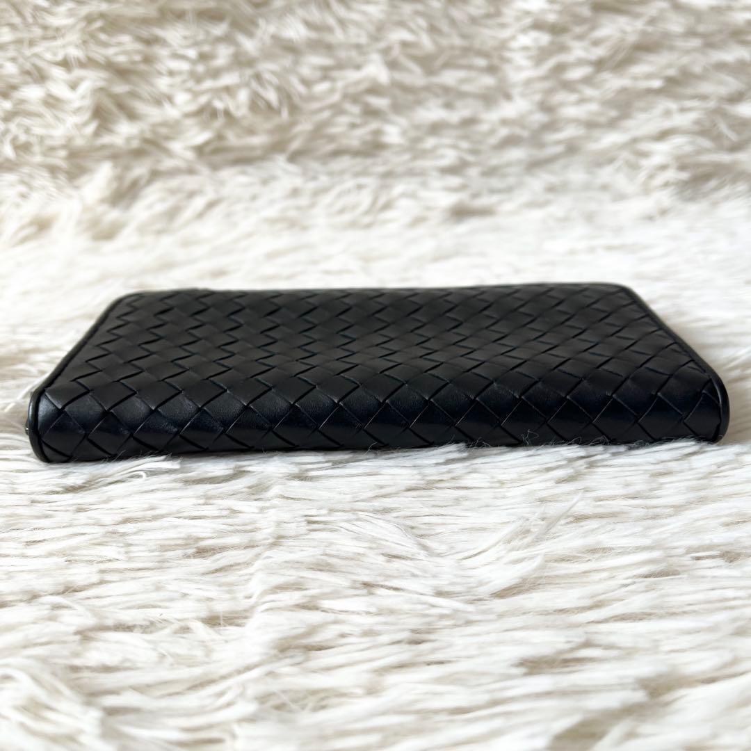 ⭐️未使用品⭐️　ボッテガヴェネタ　イントレチャート　ロングウォレット　ブラック