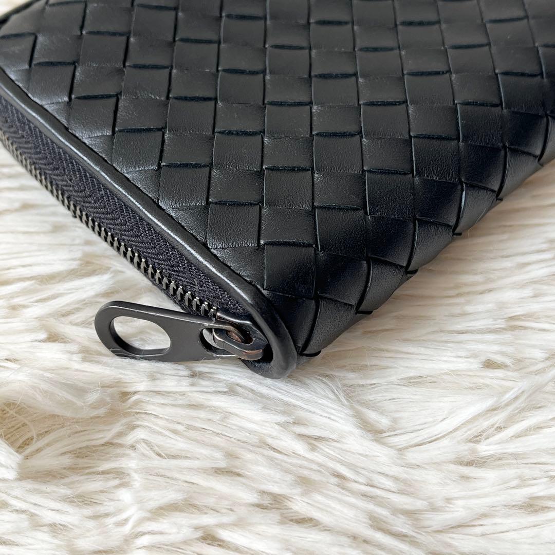 ⭐️未使用品⭐️　ボッテガヴェネタ　イントレチャート　ロングウォレット　ブラック