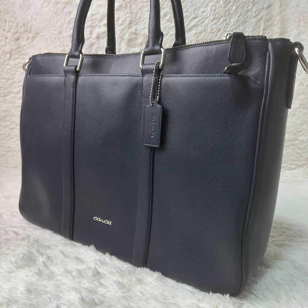 極美品 コーチ ビジネスバッグ メトロポリタン 2way A4PC PVCレザー