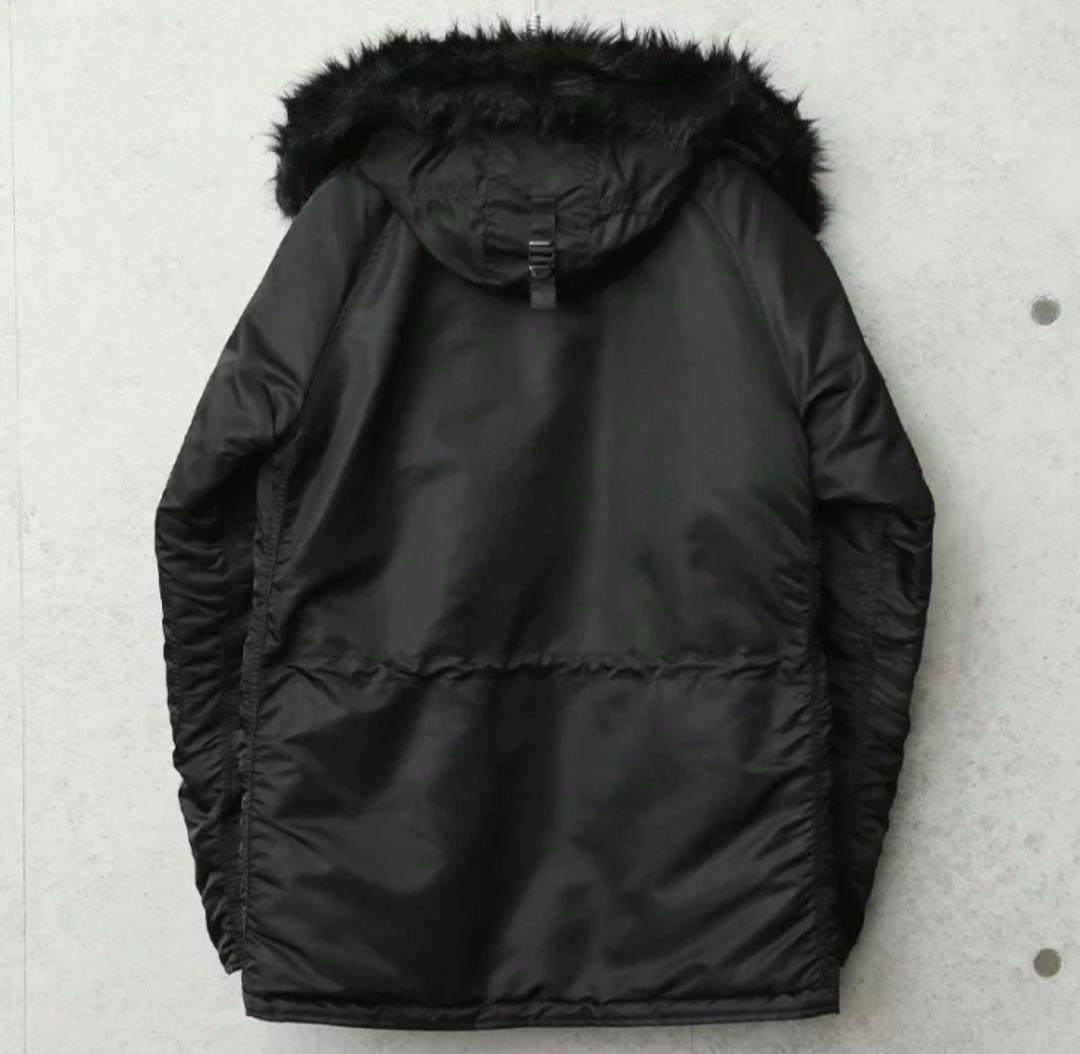 ALPHA 22094-7201 N-3Bフライトジャケット 黒ファー 美品