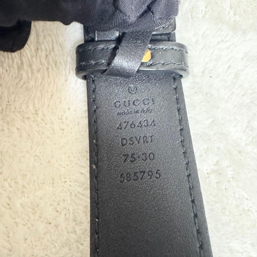 【美品】GUCCI グッチ ウエストポーチ マーモント レザー ブラック 正規品