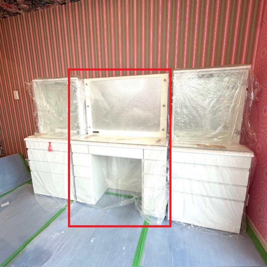 【新品未使用】LEDライト付女優ドレッサー99cmホワイト