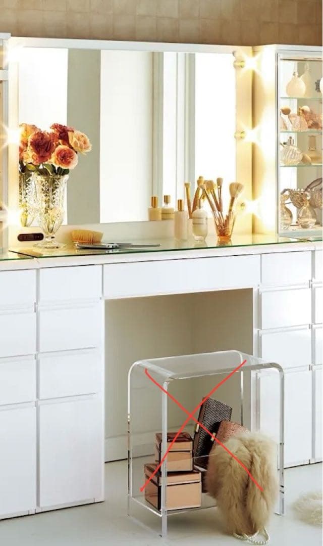 【新品未使用】LEDライト付女優ドレッサー99cmホワイト