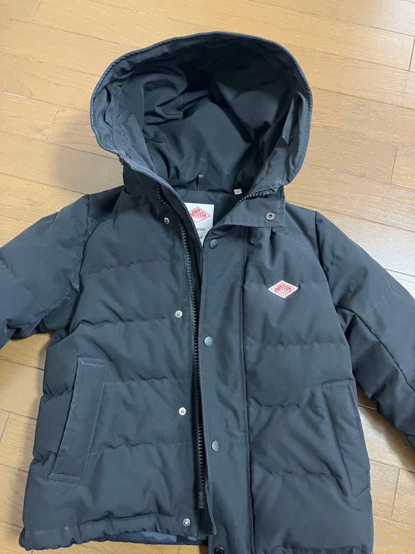 [urari] DANTON ファー付きダウンジャケット　ブラック　34