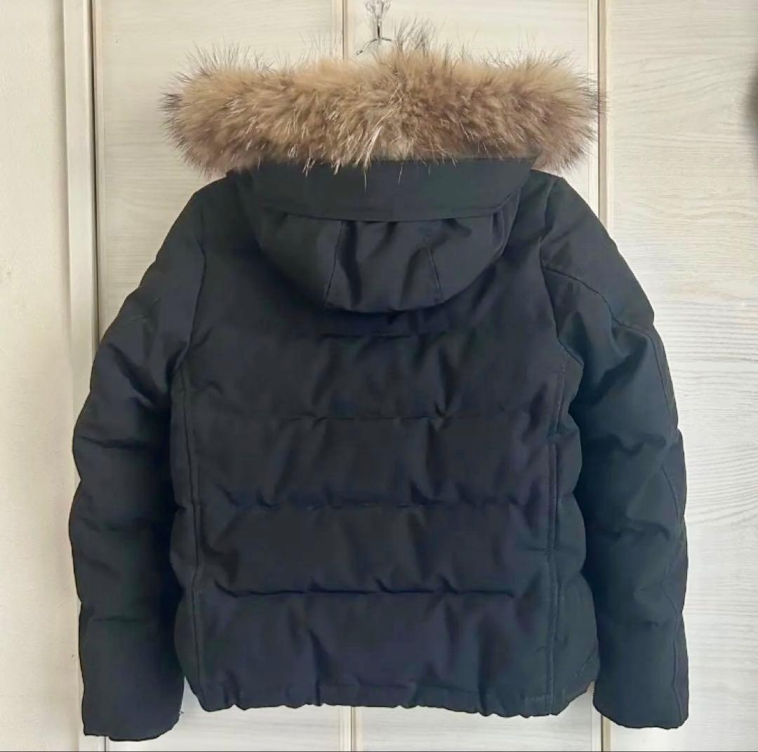 [urari] DANTON ファー付きダウンジャケット　ブラック　34