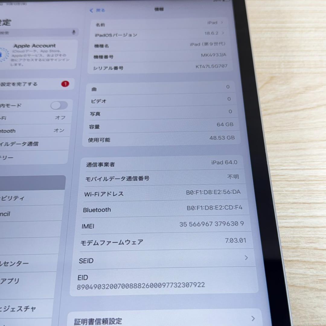 P73 SIMフリー iPad 第9世代 64GB おまけ付き