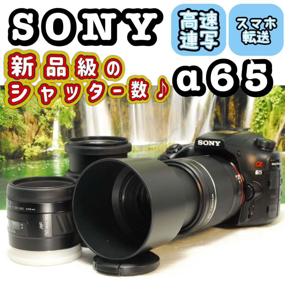SONY α65 ❤️スマホ転送 トリプル レンズセット ソニー 一眼レフカメラ