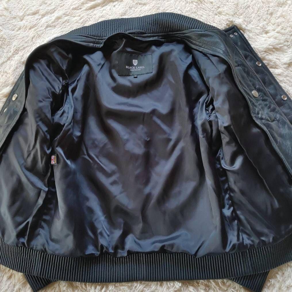 BURBERRY 異素材 切替 ファイヤーマンフック レザージャケット ブルゾン